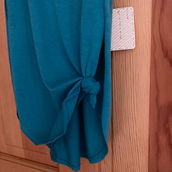 Rebellious One Turquoise Blue Racerback Tank with side slits XS - NWT - Picture 3 of 4